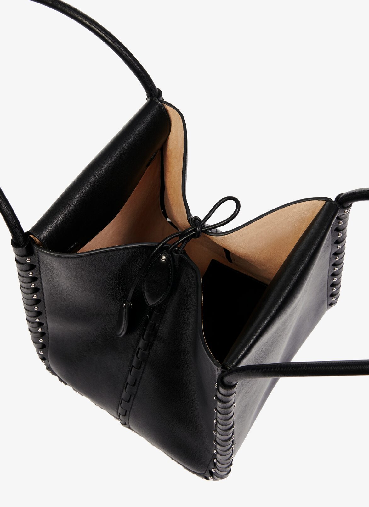 MEDIUM HINGE LEATHER BAG ALAÏA BLACK MEDIUM HINGE LEATHER BAG